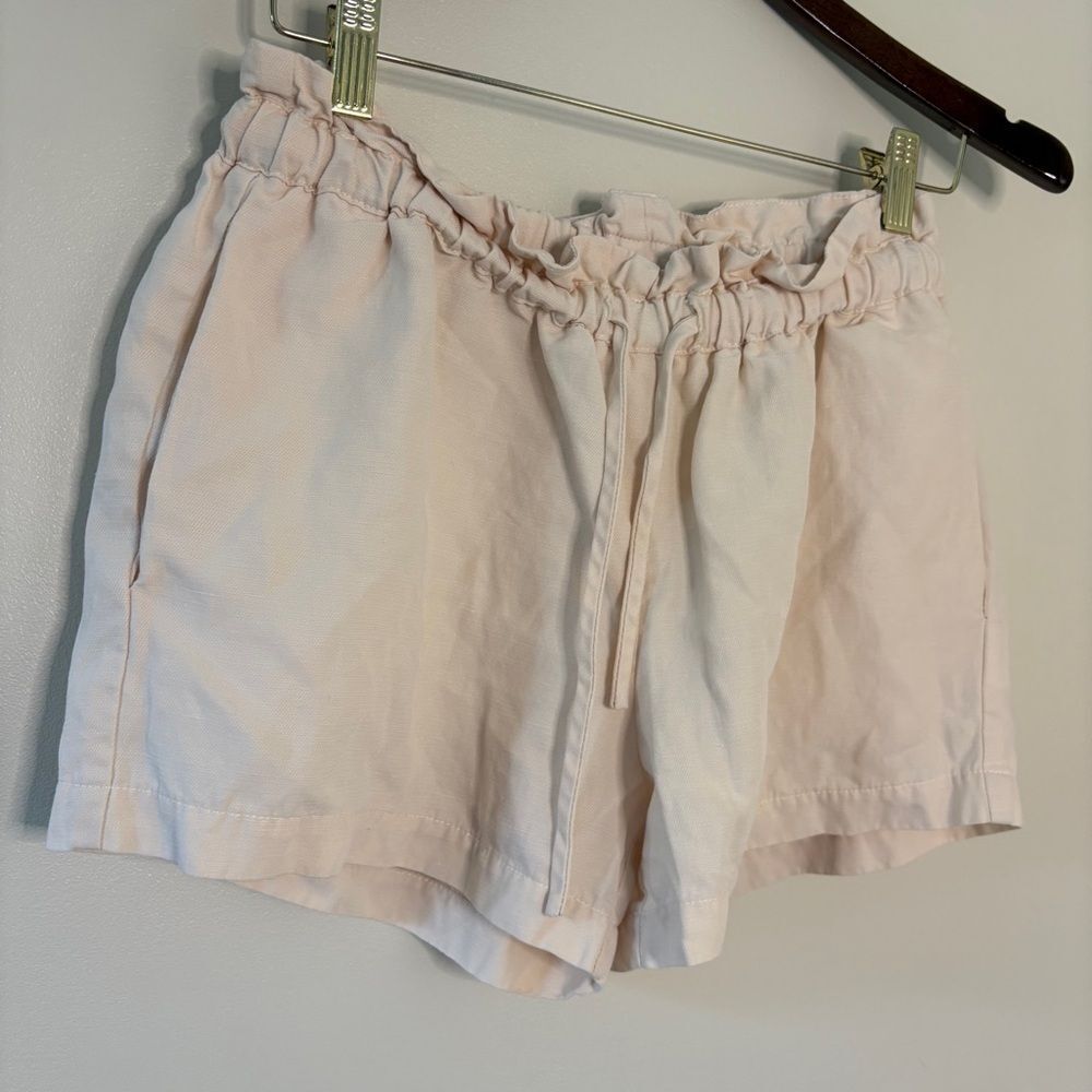HATCH Maternity Cream Classy Casual Shorts Tencel Linen Women's 2 great preworn - Picture 6 of 11